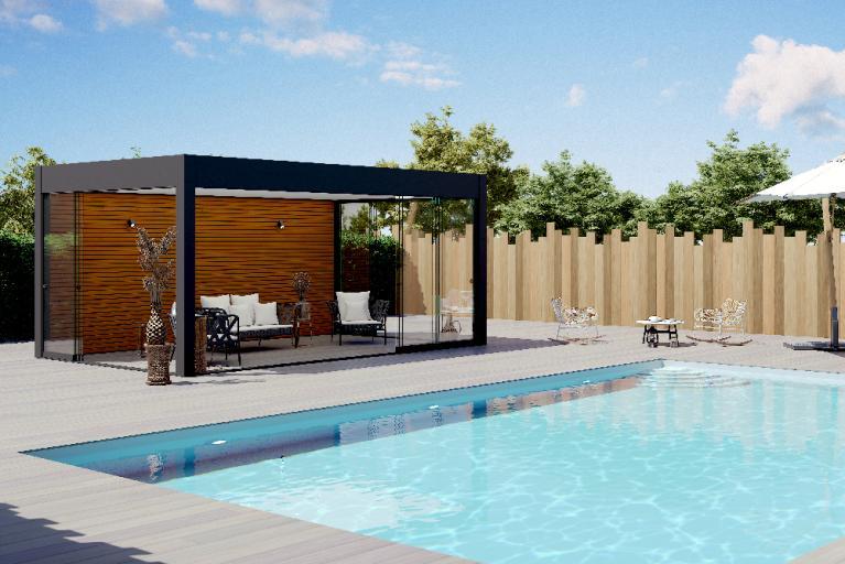 Akena Pool house - Sans box - Mur en bois