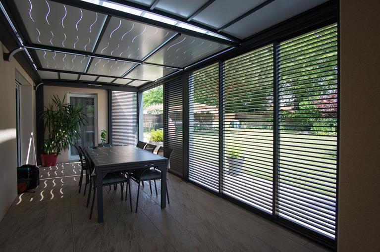 Akena Pergola - Toit ouvert - Brise-vue coulissants lames orientables