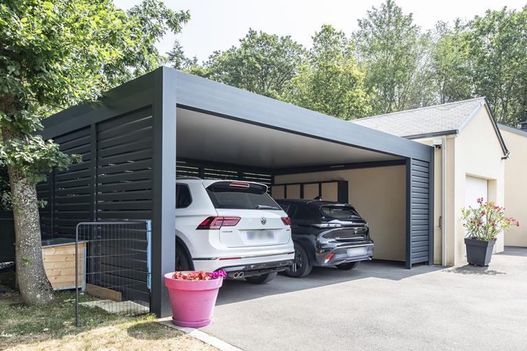 Carport Akena avec 2 voitures