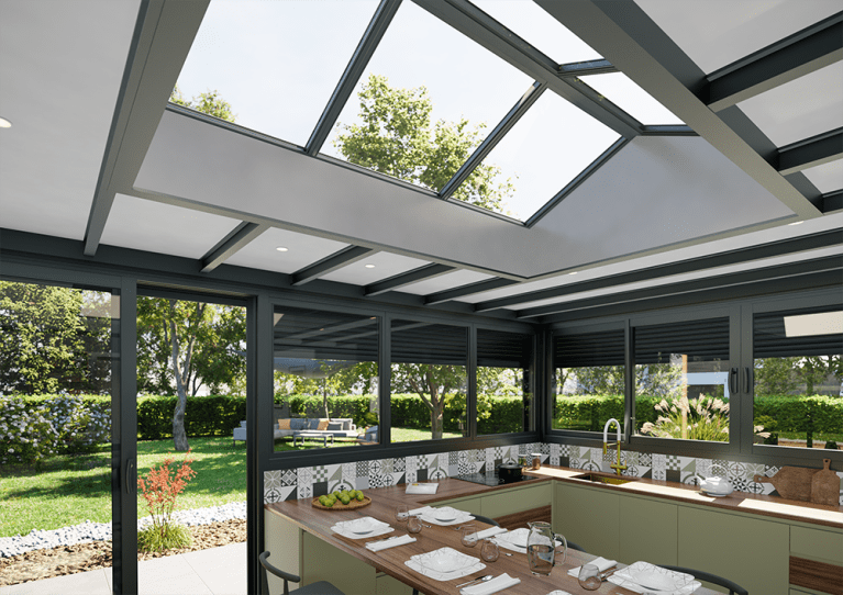 Akena - Extension maison cuisine toit plat - Espace de vie