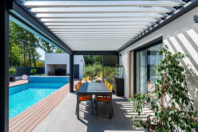 Akena Pergola - Double pergola bioclimatique - Salle à manger