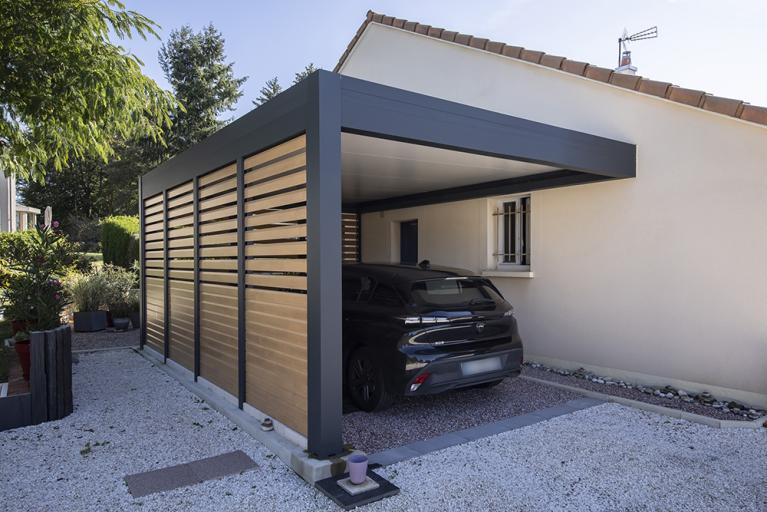 Carport aluminium : Carport alu pour voiture Akena