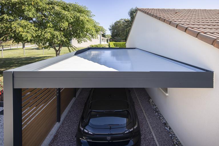 Akena Carport - Adossé - Toit plat