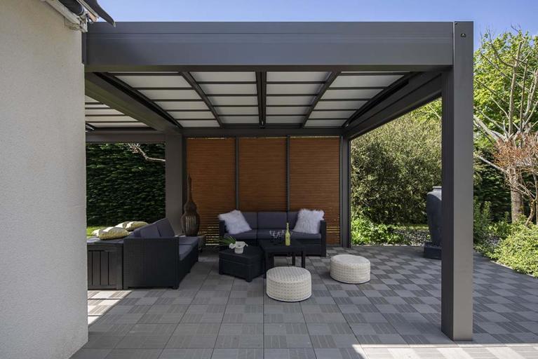 Akena - Pergola Air Bioclimatique - Brise-vue coulissant