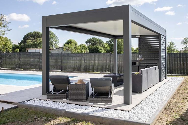 Akena - Pergola toit plat - Espace de vie