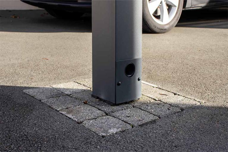 AKENA – Descente d’eau pluviale intégrée pour carport