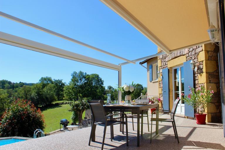Pergola à toile enroulable