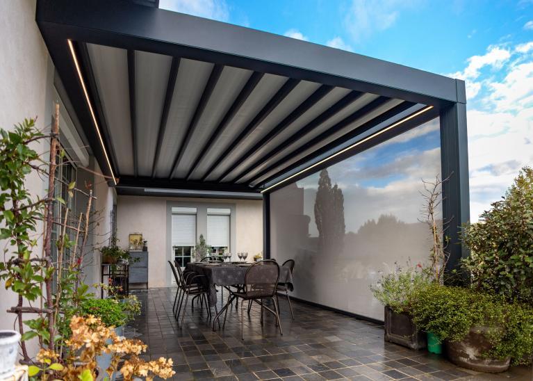Pergola à toile retractable
