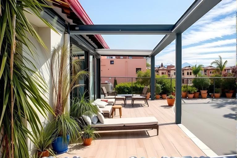 Pergola à toile retractable