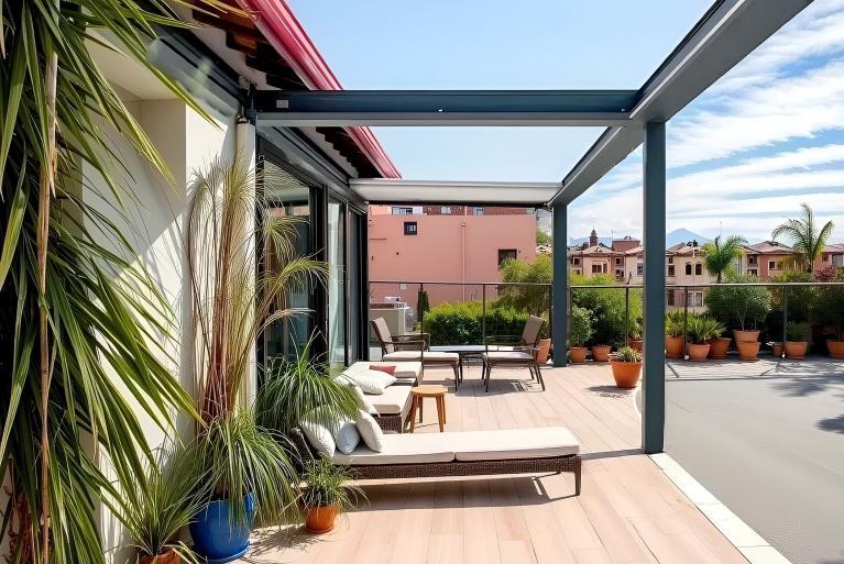 Pergola à toile retractable