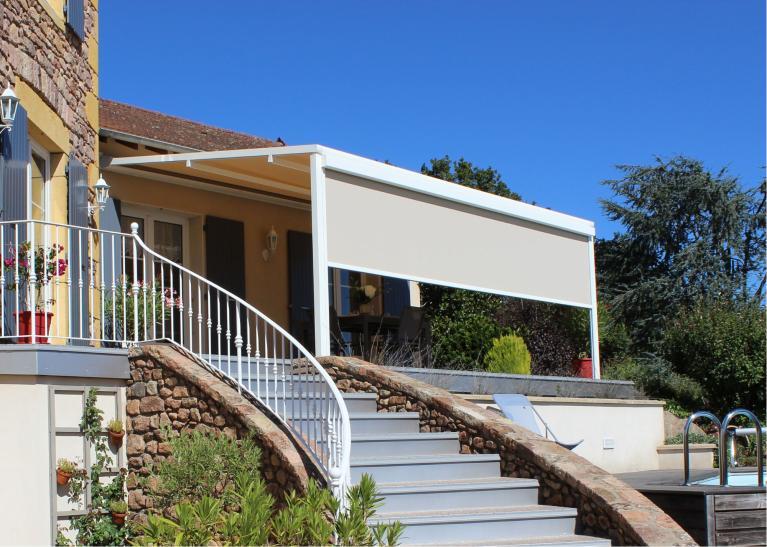 Pergola à toile enroulable