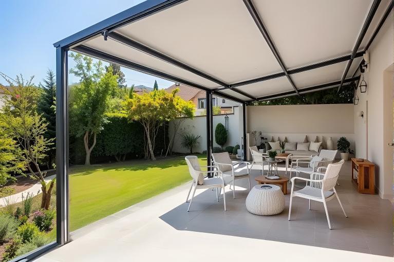 Pergola à toile enroulable