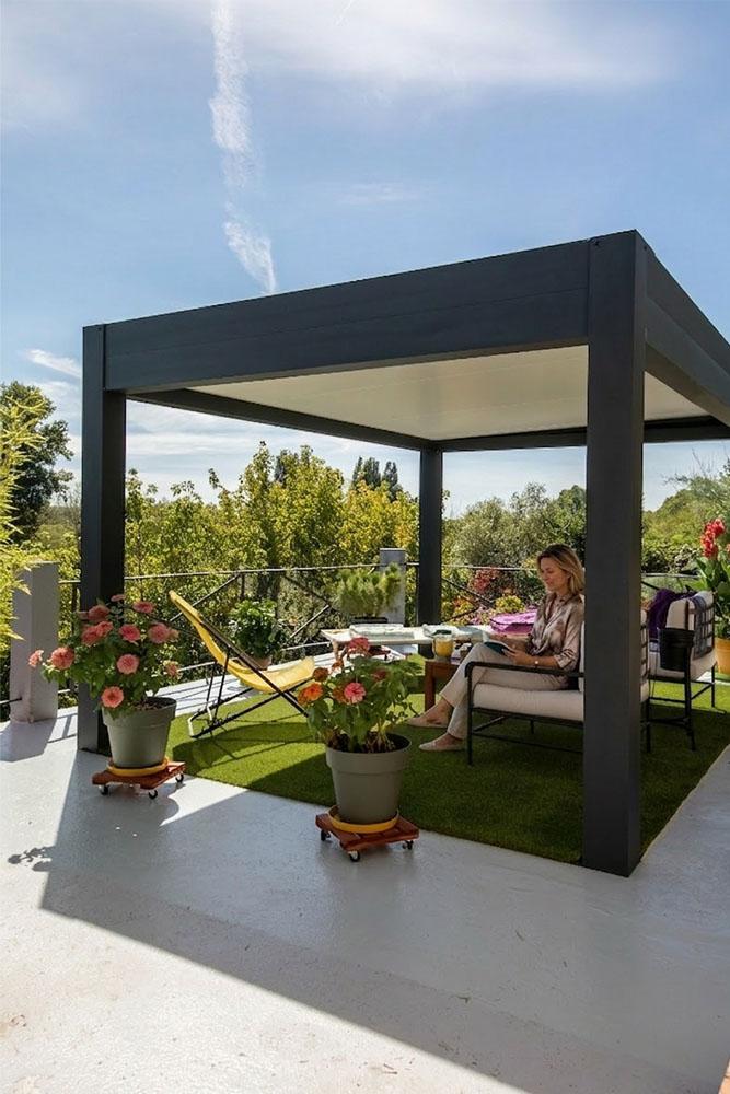 Akena Pergola - Toit plat - Patio
