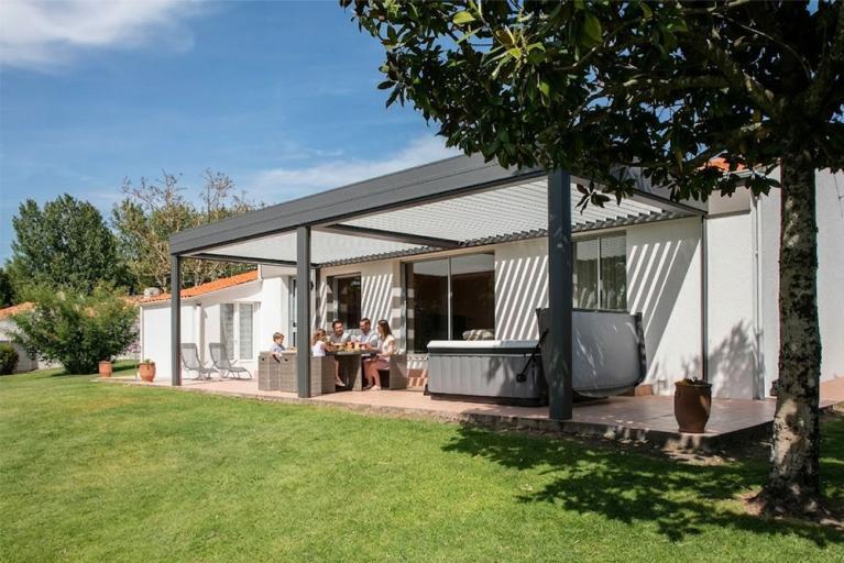 Akena Pergola - Double module - Vue jardin