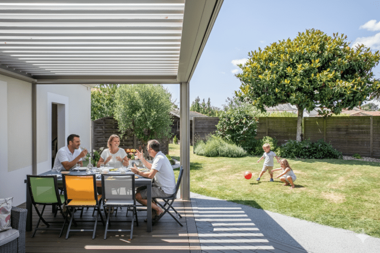 AKENA - pergola bioclimatique humain