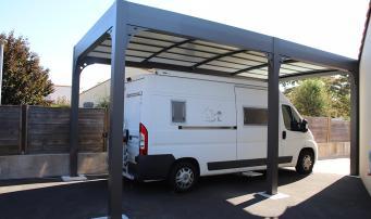 carport pour camping-car en aluminium akena grande hauteur 