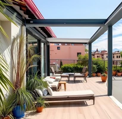 Pergola à toile retractable