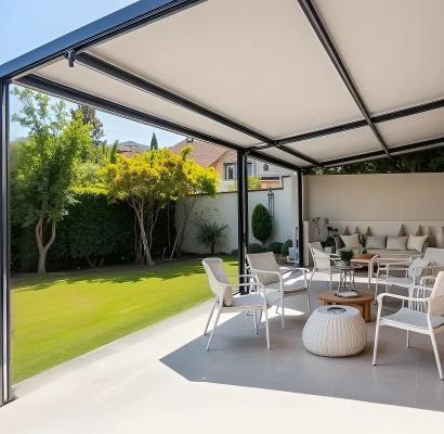 Pergola à toile enroulable